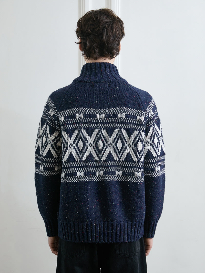 Fair Isle Zip Sweater
