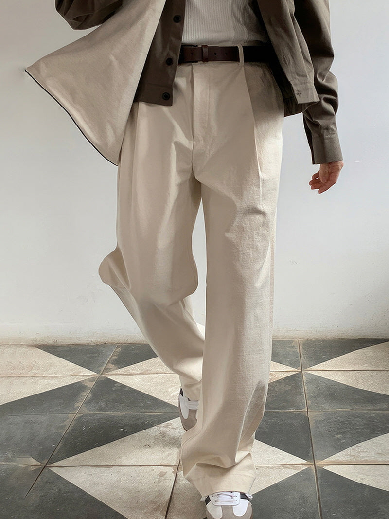 Apricot Wide-Leg Trousers
