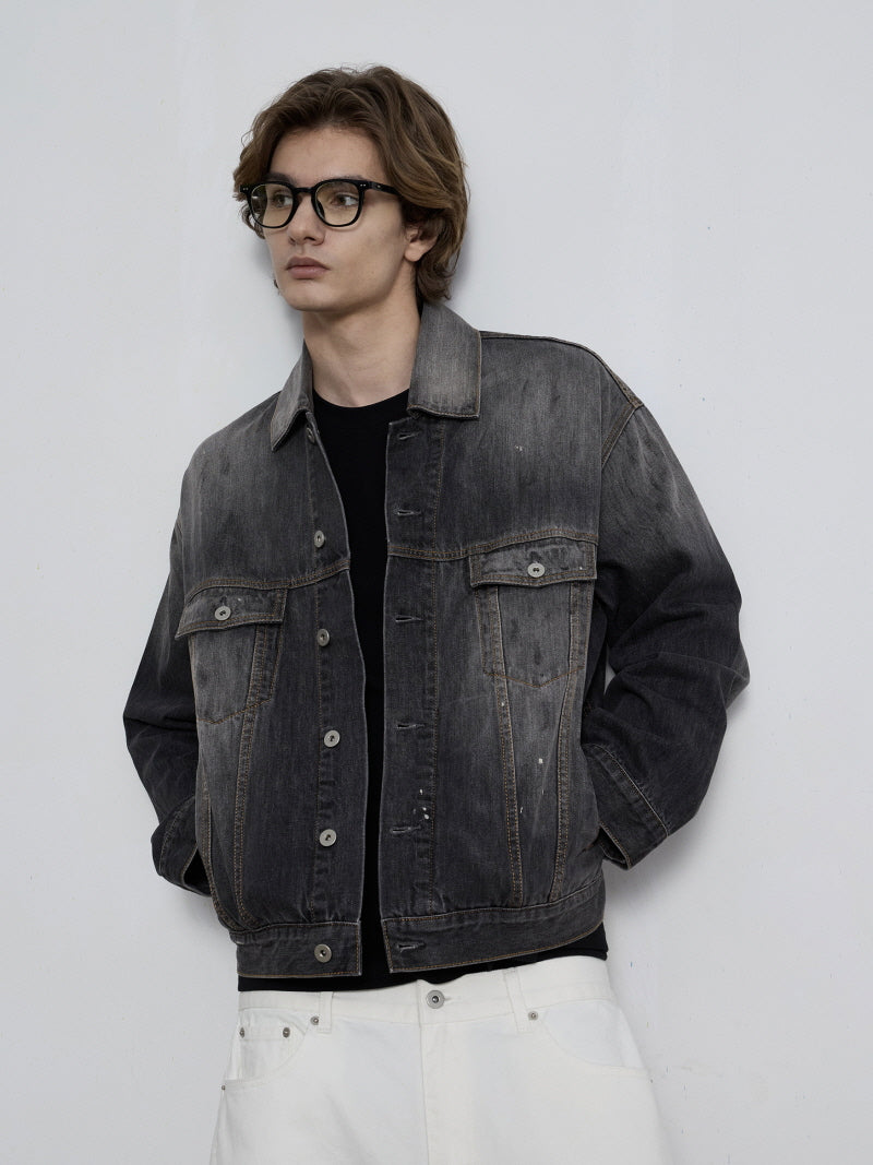 Bamboo Ink Splash Denim Jacket