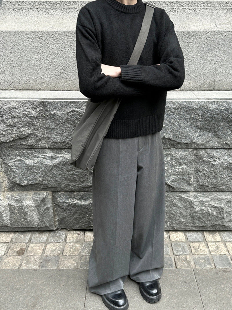 Chunky Wool Crewneck Sweater