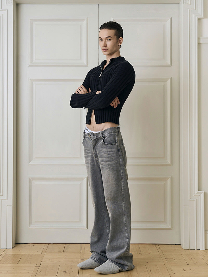 Washed Flared Vintage Jeans