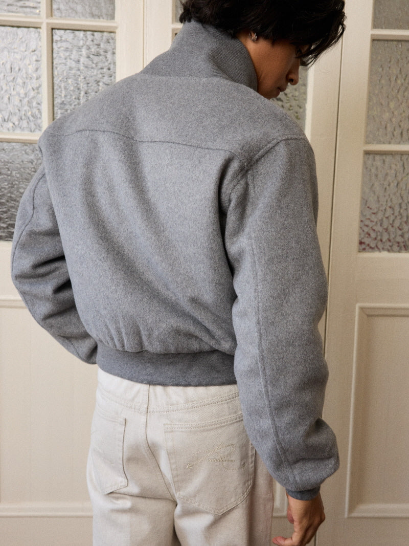 Reversible Wool MA-1 Jacket