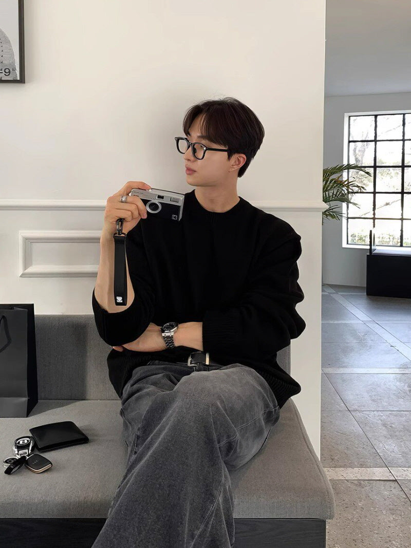 Crew Neck Knit Sweater