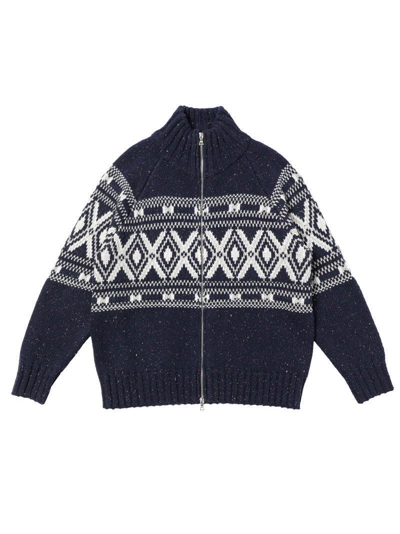 Fair Isle Zip Sweater