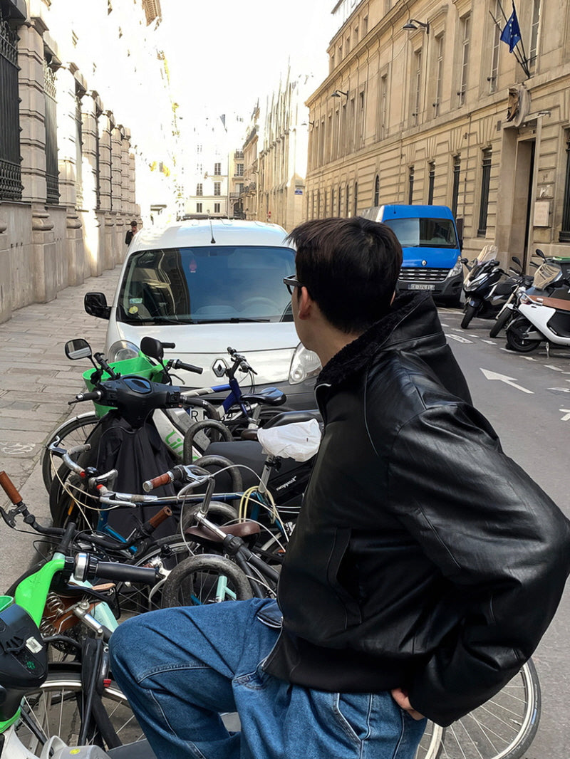 Fleece-Lined Motorcycle Jacket