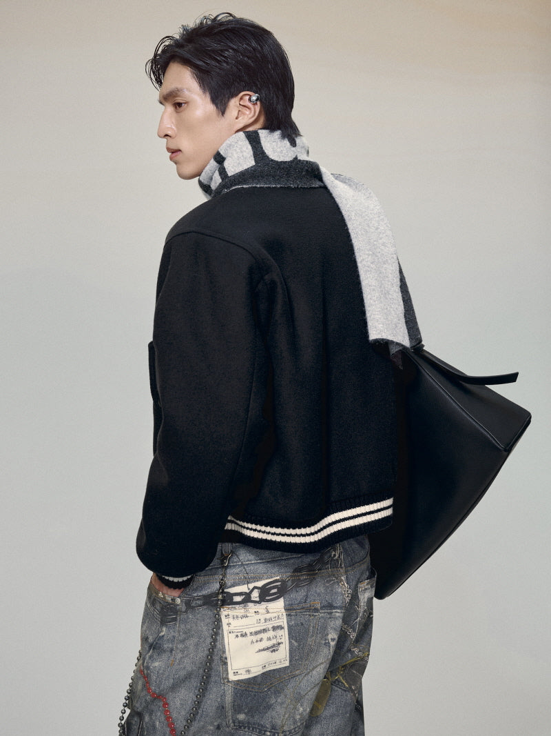 Wool Blend Padded Bomber