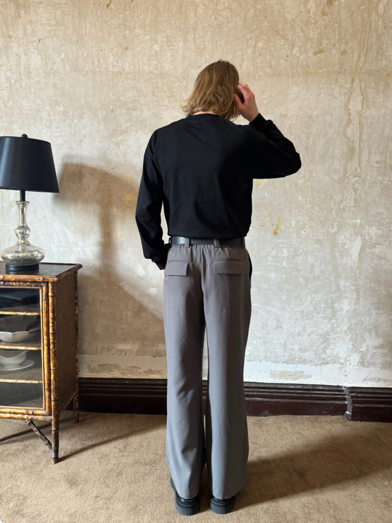 Silky Drape Bootcut Trousers