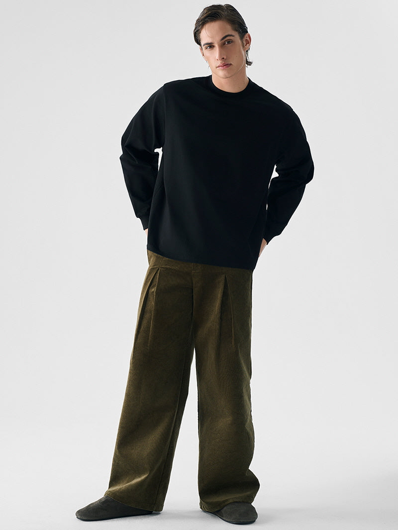 Boxy Short Pima Cotton Long-Sleeve Tee