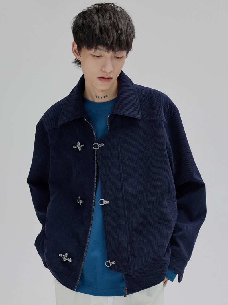 Retro Corduroy Buckle Jacket