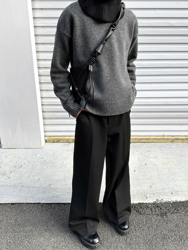 Chunky Wool Crewneck Sweater