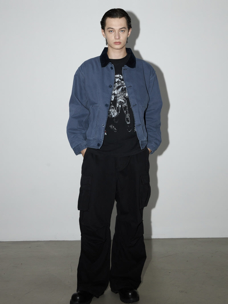 French Blue Cargo Jacket