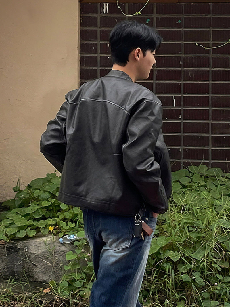 Distressed Leather Jacket