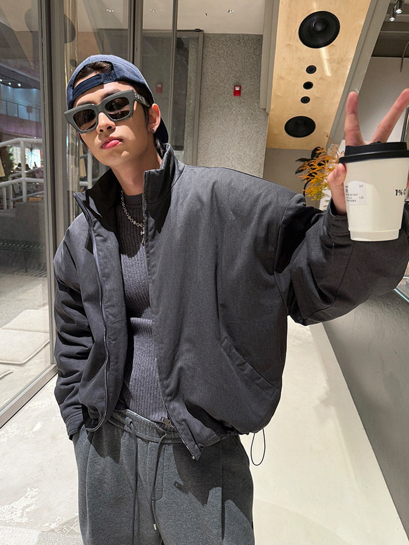 Utility Stand Collar Cotton Jacket