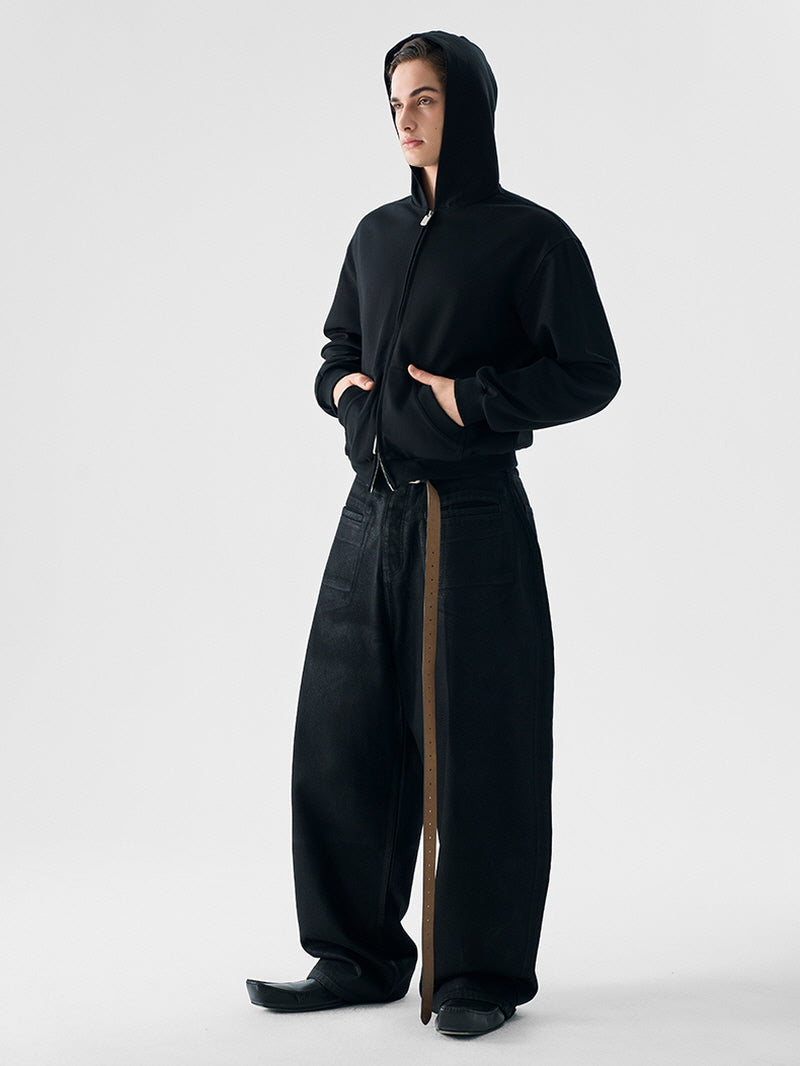 Cinched Waist Boxy Hoodie