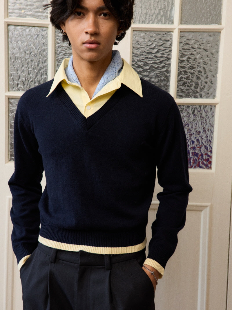 Layered V-Neck Knit