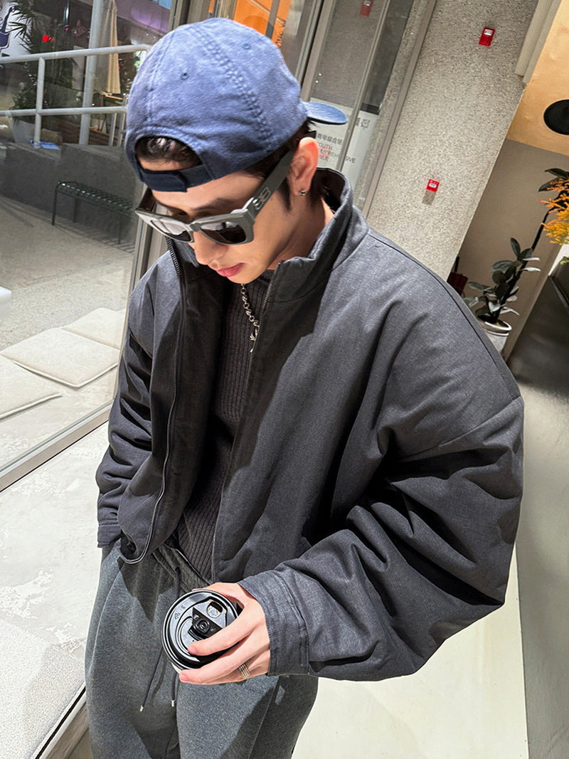 Utility Stand Collar Cotton Jacket