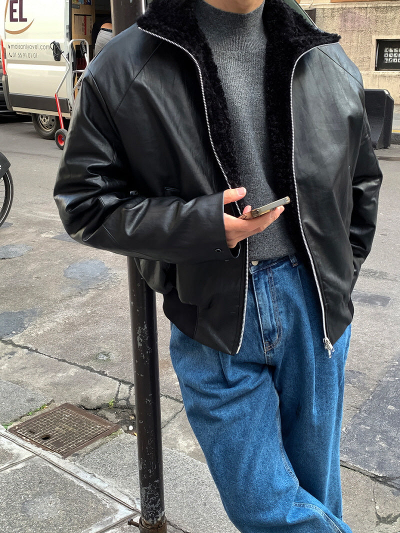 Fleece-Lined Motorcycle Jacket