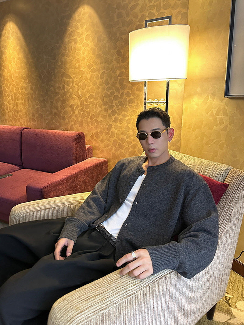 Buckle Wool Knit Jacket