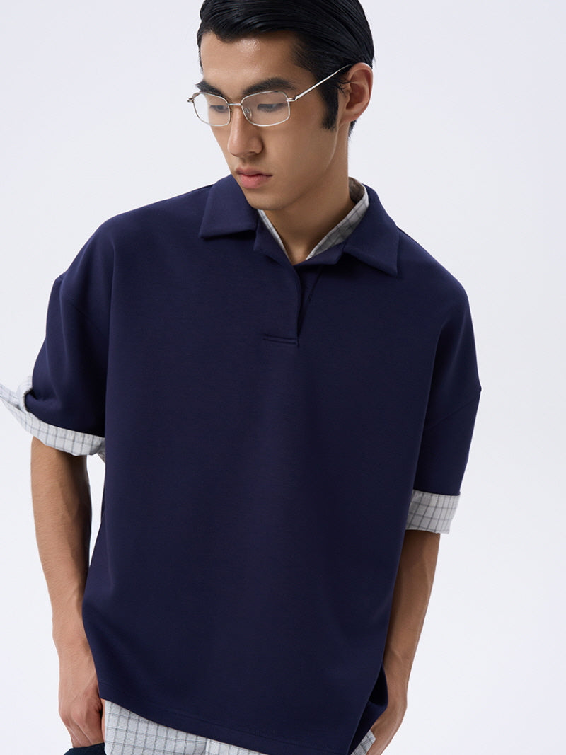 Navy Air Cotton Polo Shirt