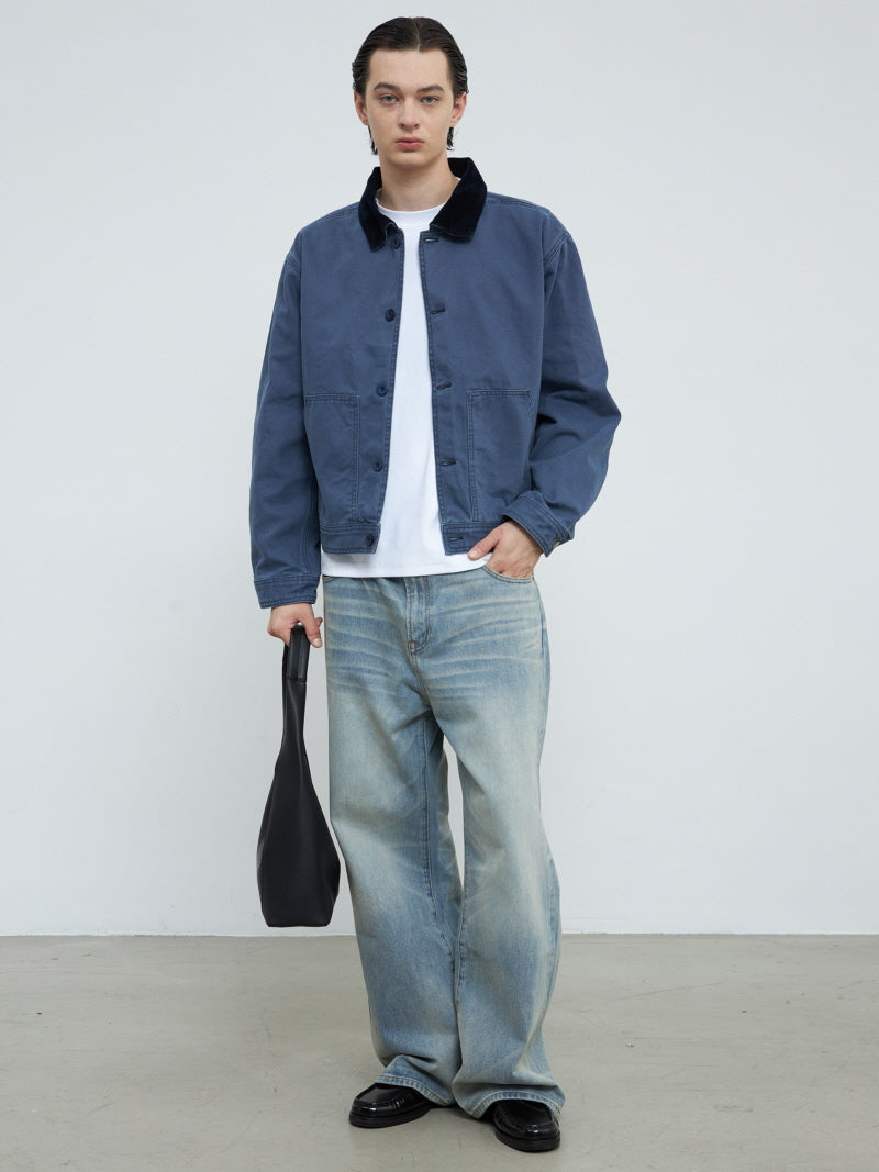 French Blue Cargo Jacket