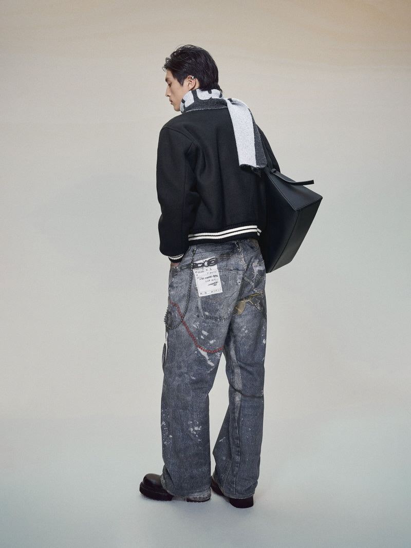 Wool Blend Padded Bomber