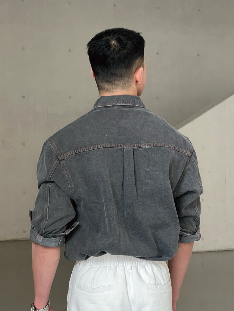 Washed Black Work Shirt