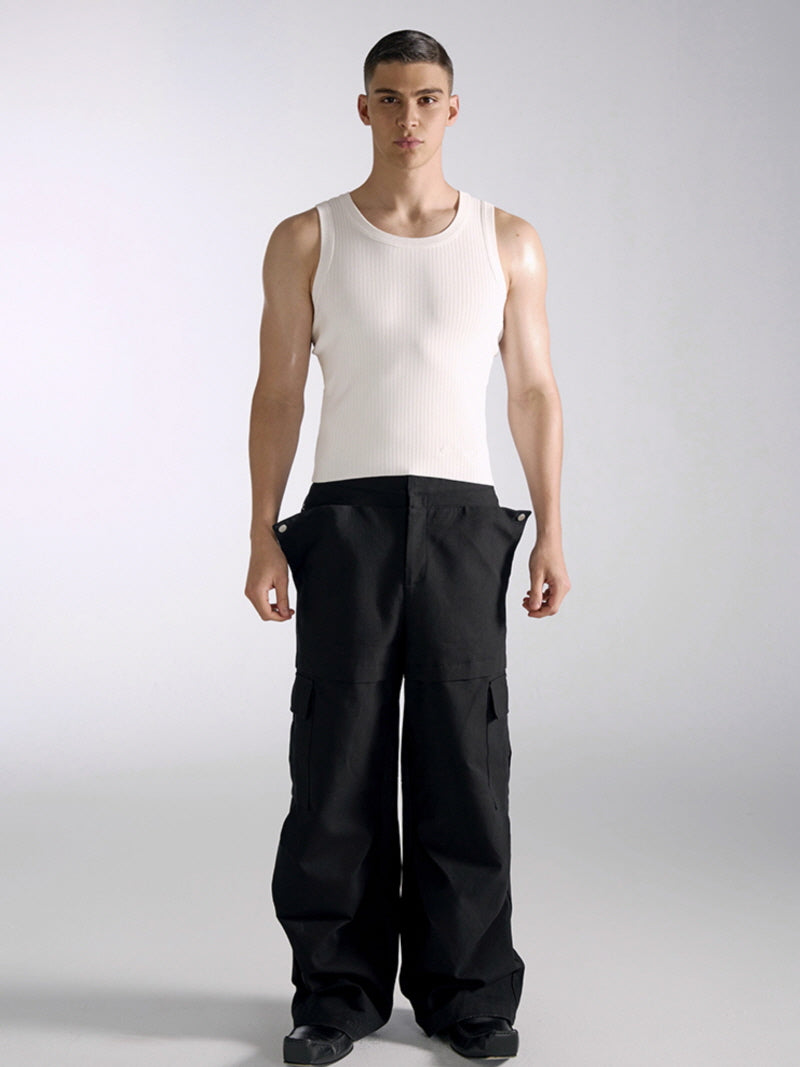 Minimalist Knit Ribbed Slim Vest