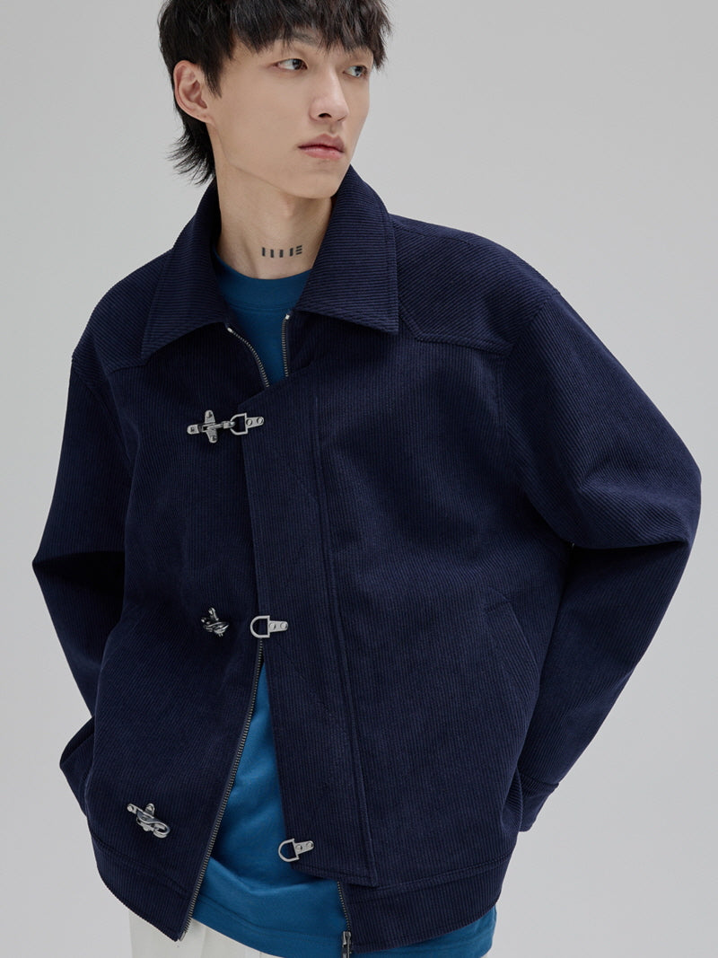 Retro Corduroy Buckle Jacket