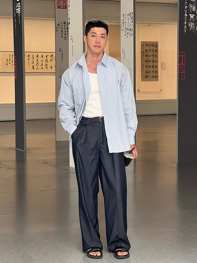 Linen Texture Shirt Jacket