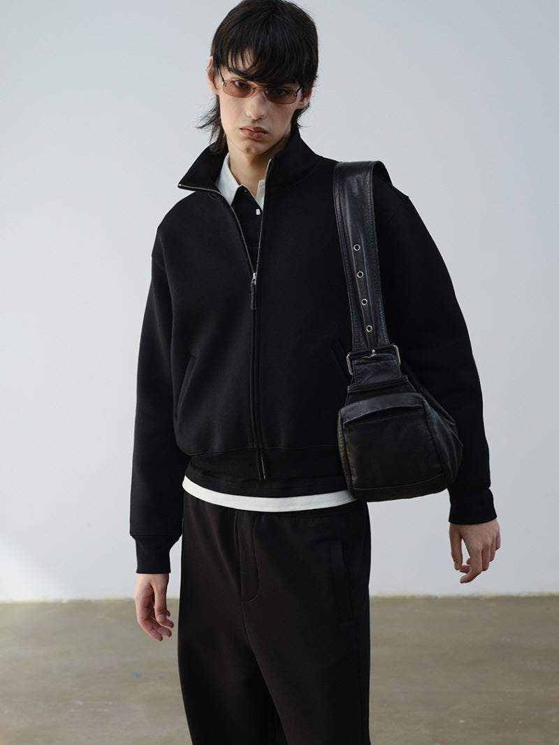 Air Cotton Crop Zip Crop Jacket