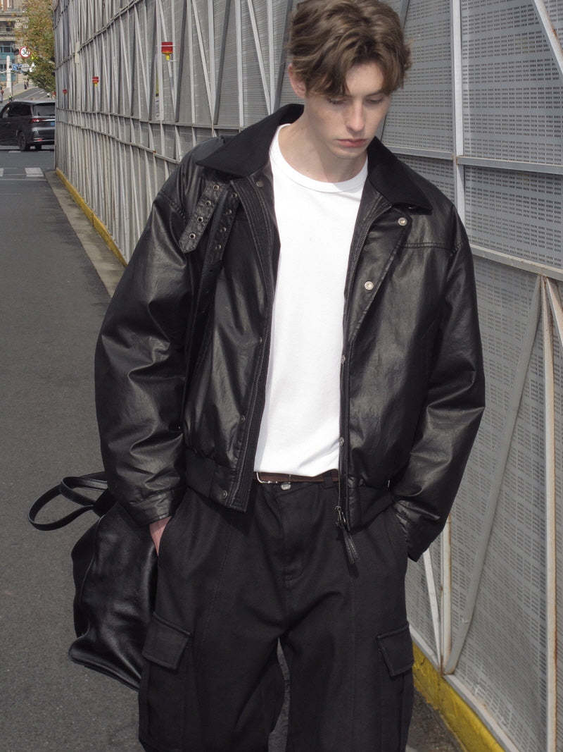 Washed PU Down Jacket