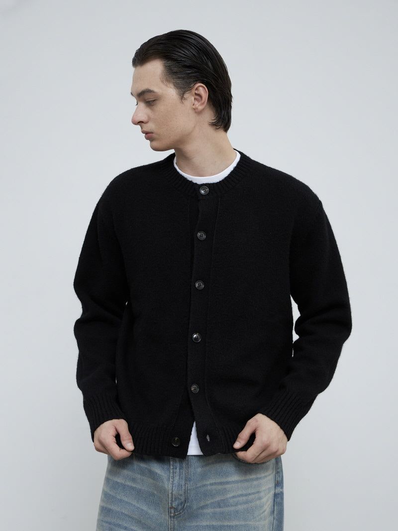 Cropped Lazy Knit Cardigan