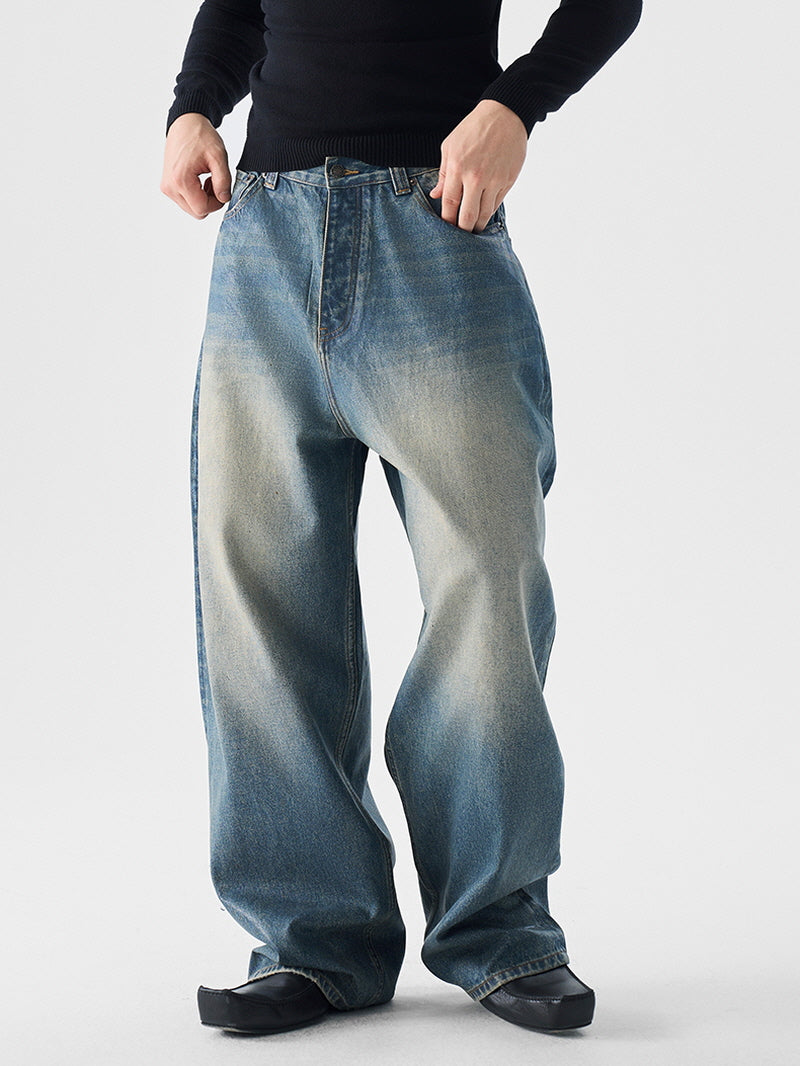 Blue Wax Street Baggy Jeans