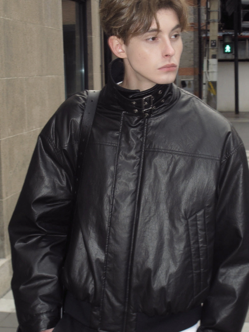 Washed PU Down Jacket