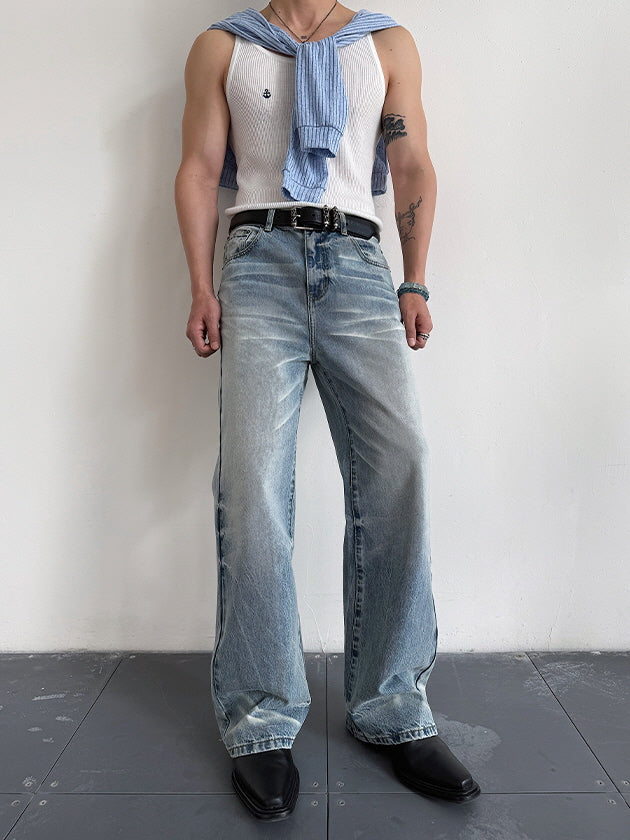Blue Gradient Whisker Jeans