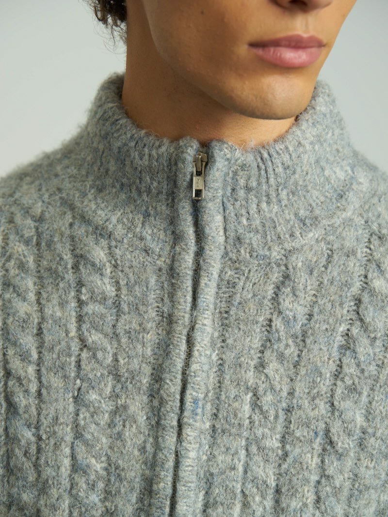 Floral Wool-Blend Premium Cardigan