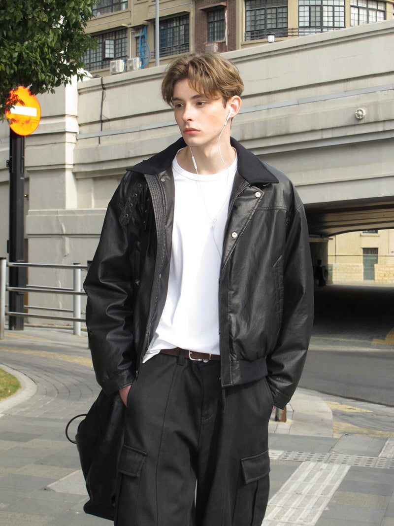 Washed PU Down Jacket