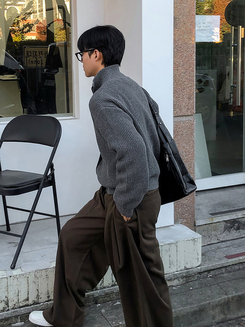 Maillard Brown Zip Cardigan