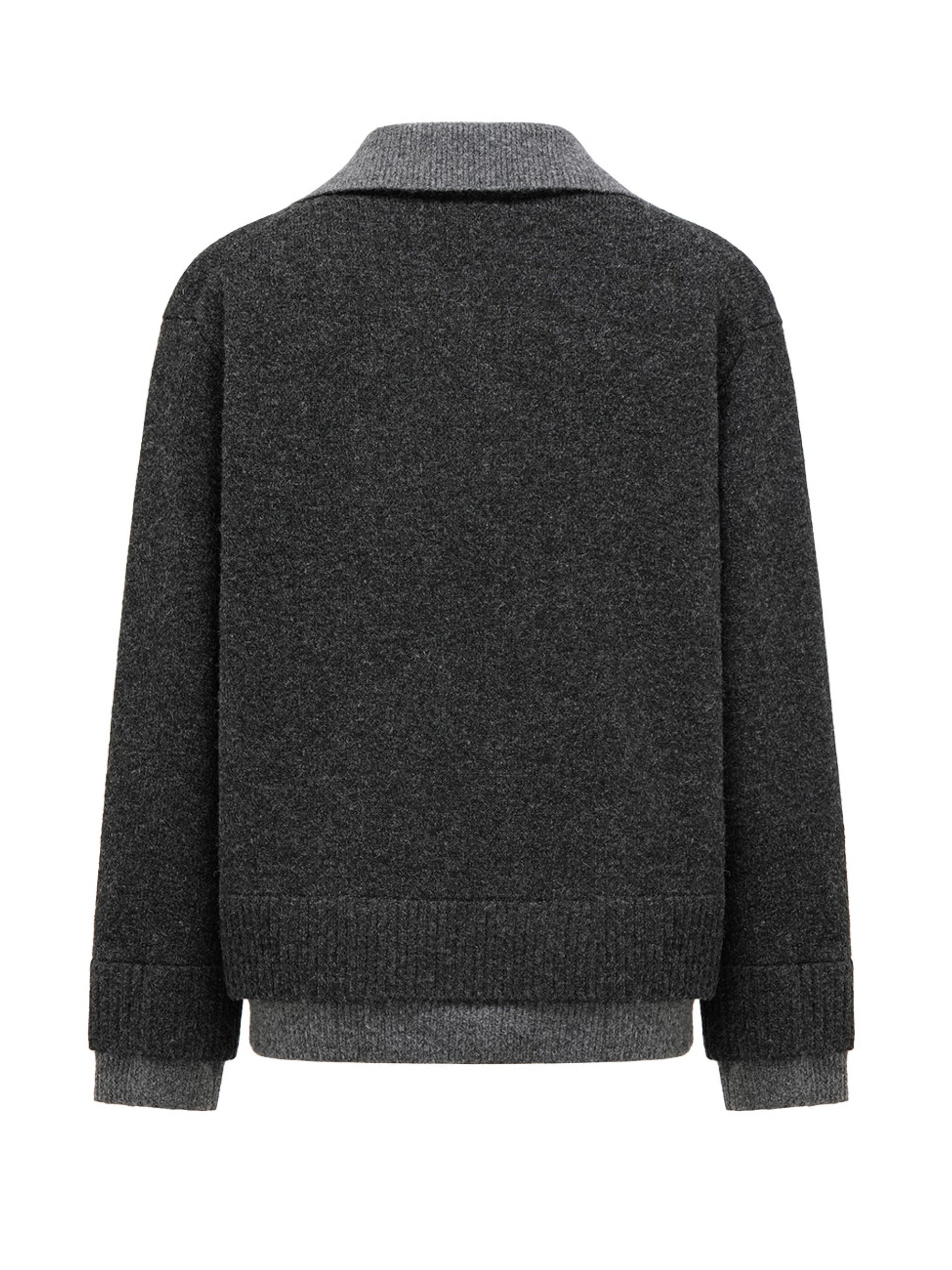 Color-Block Wool Blend Knit