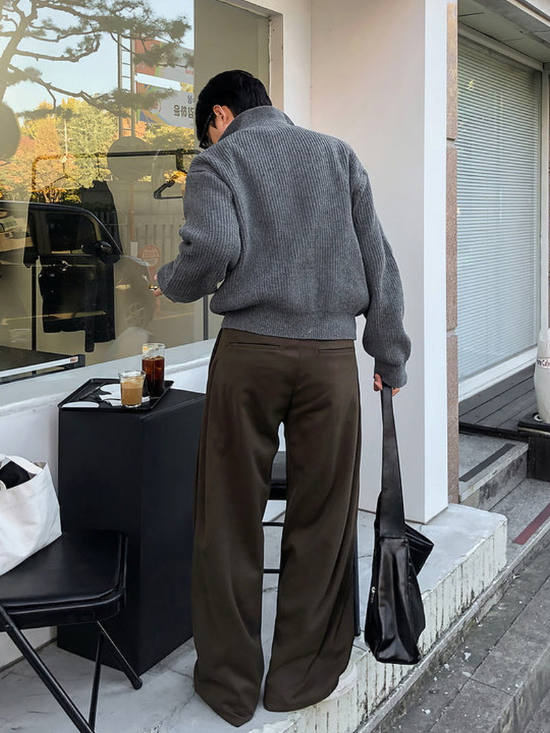 Maillard Brown Zip Cardigan