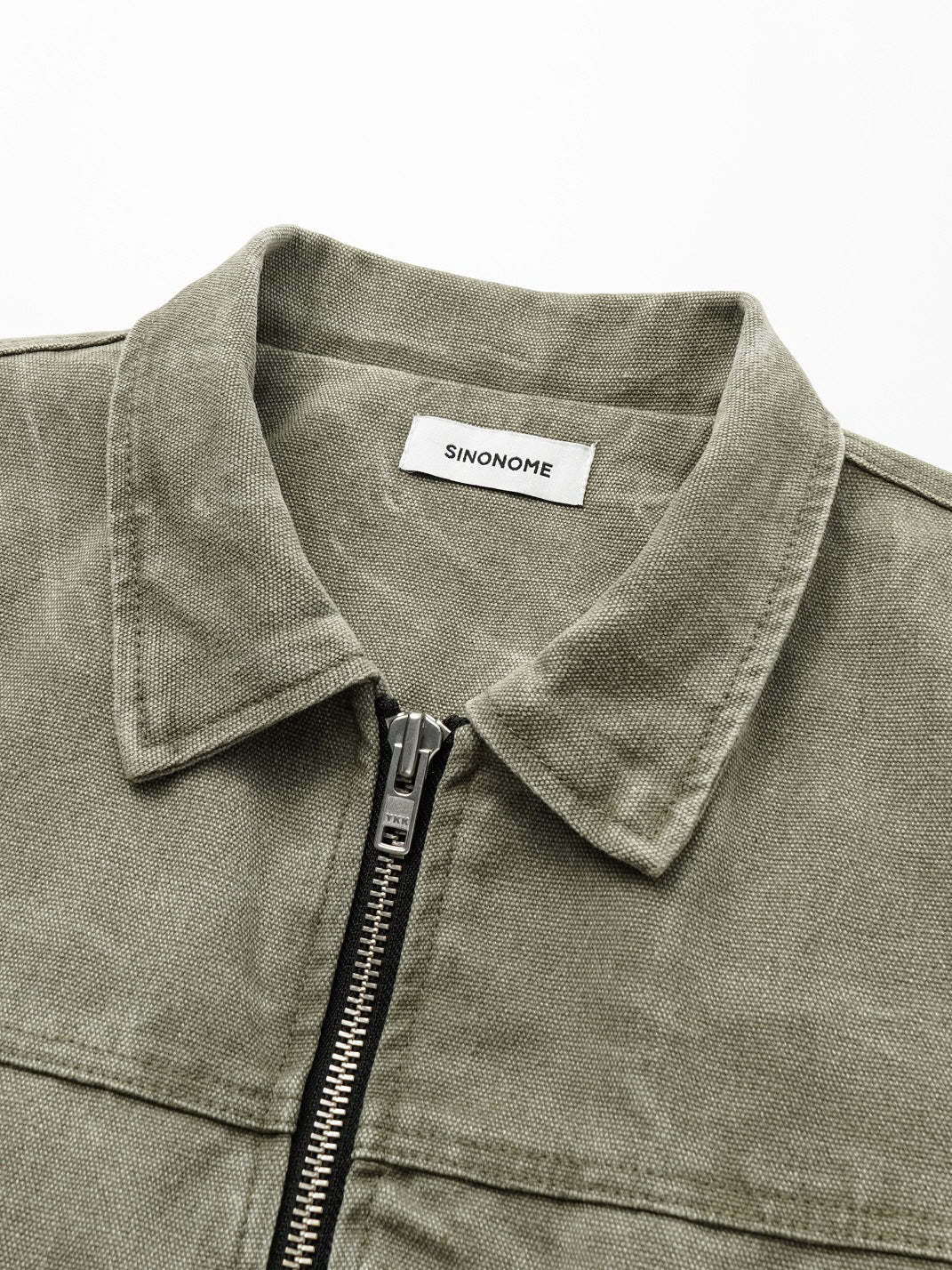Distressed Lightning Canvas Coach Jacket