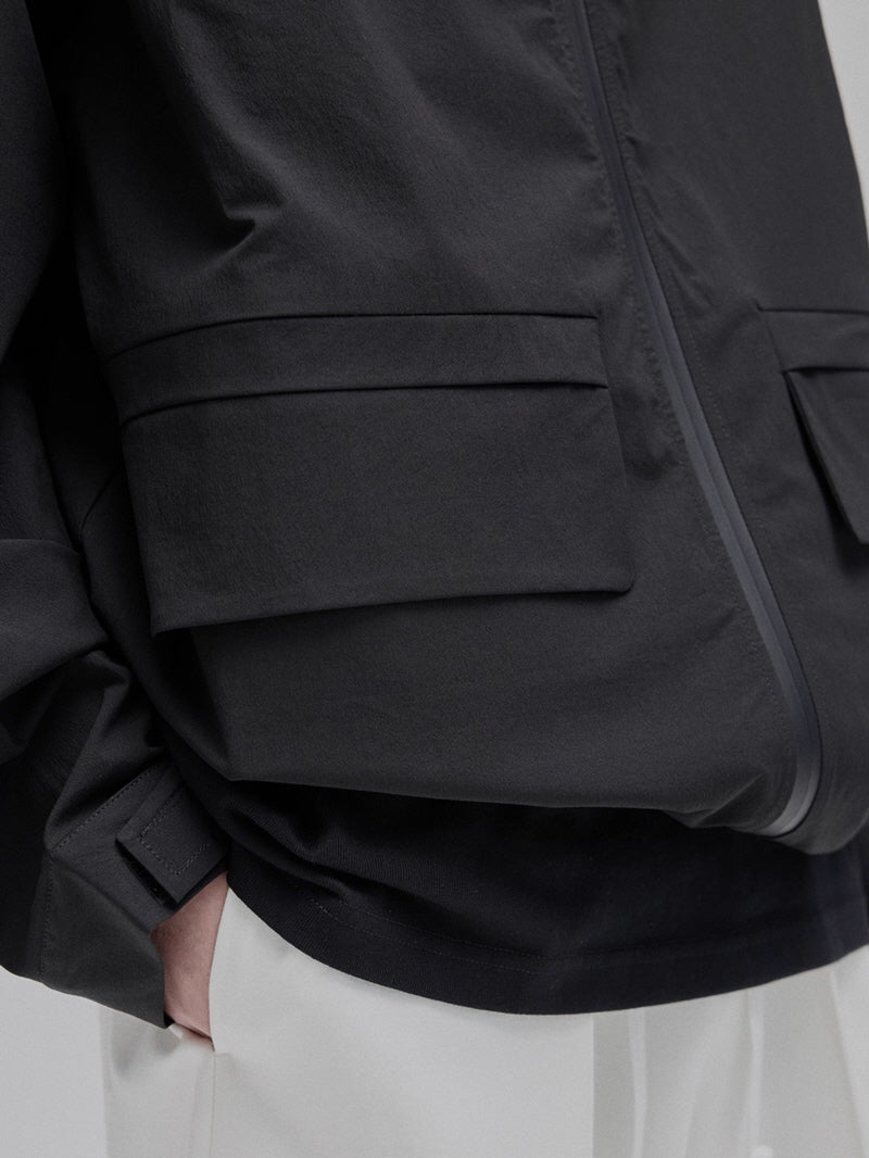 Contrast Zip Cropped Jacket