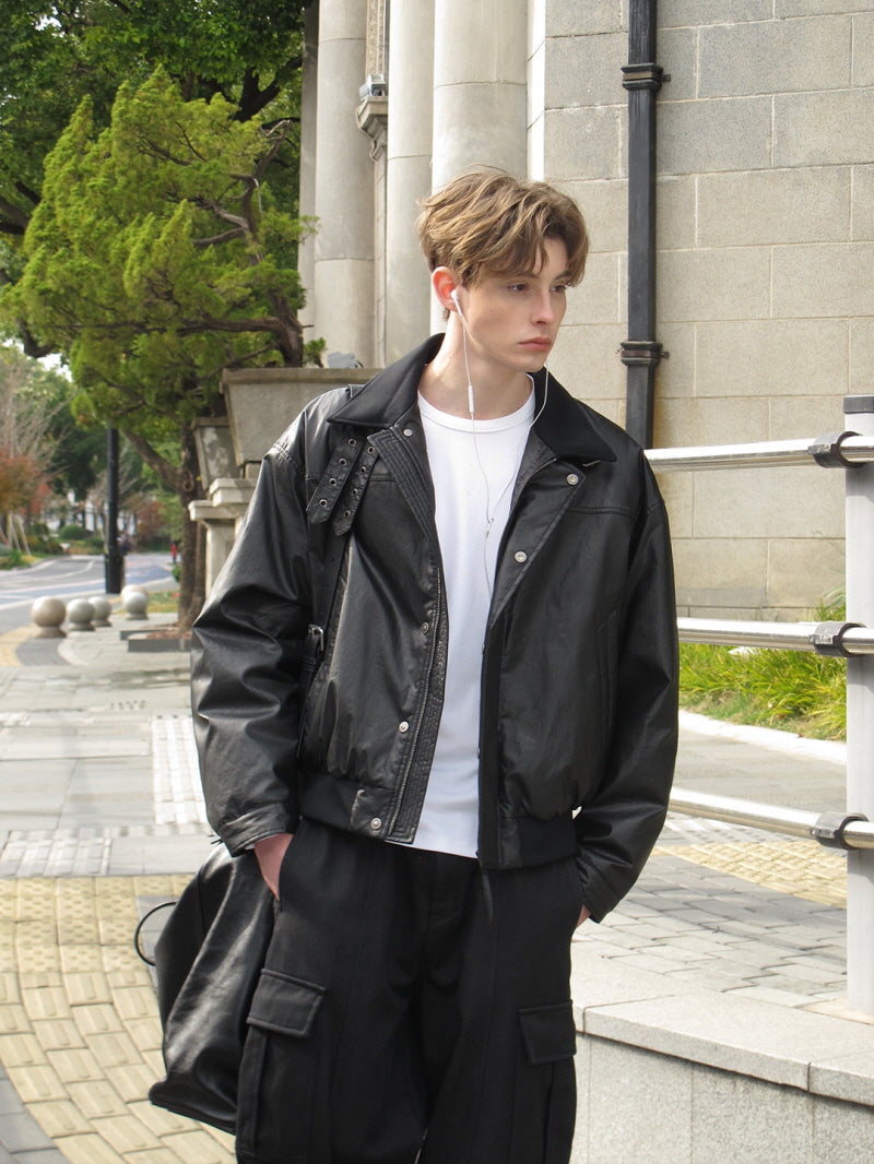 Washed PU Down Jacket