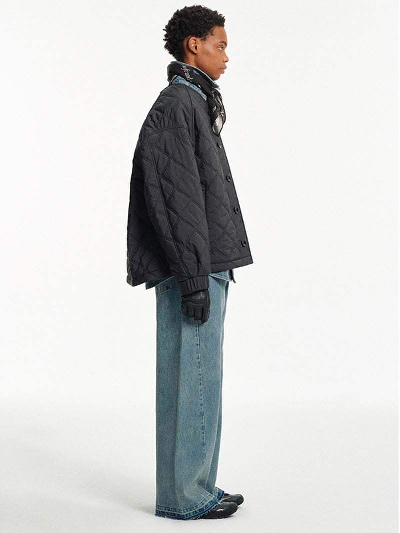 Thinsulate Quilted Collarless Jacket