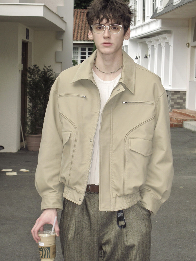 Zip Pocket Cotton Jacket