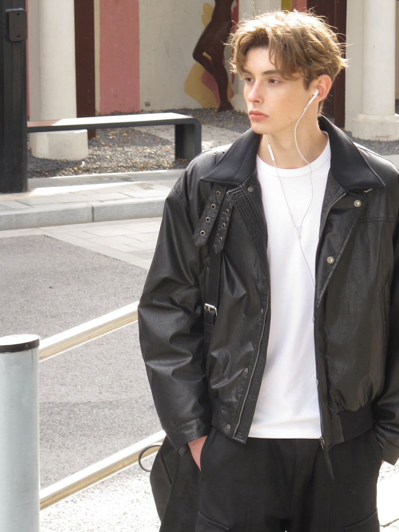 Washed PU Down Jacket