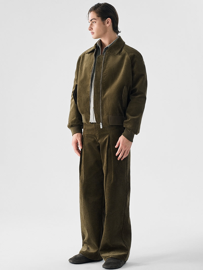 Dark Green Corduroy Trousers