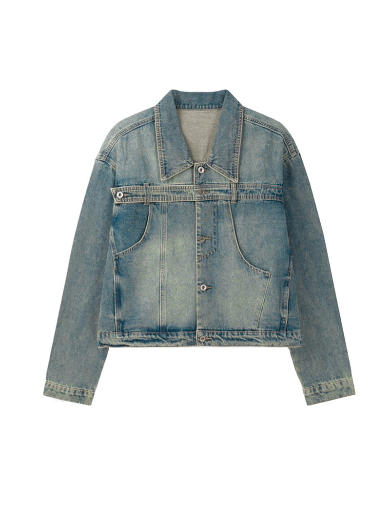 Vintage Cropped Denim Jacket