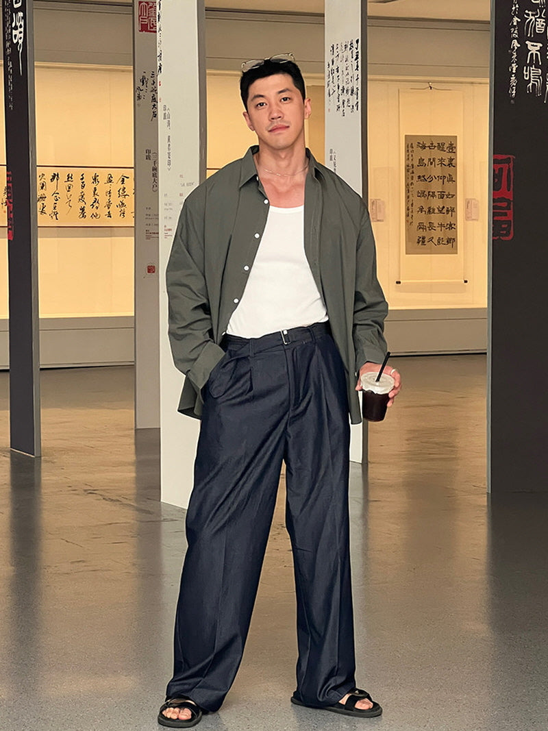 Linen Texture Shirt Jacket