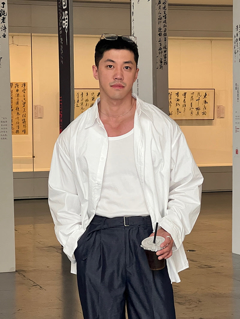 Linen Texture Shirt Jacket